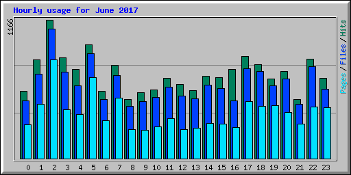 Hourly usage for June 2017