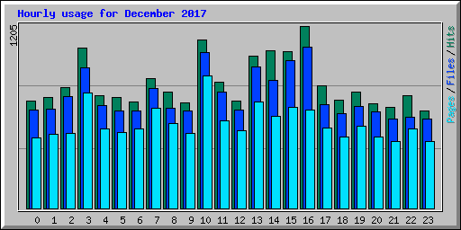 Hourly usage for December 2017